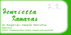 henrietta kamaras business card